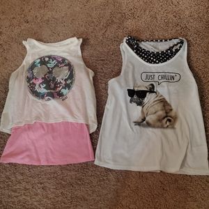 Bundle of 2 Justice tanks, size 10